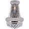 Empire 17" High Chrome and Clear Crystal Wall Sconce
