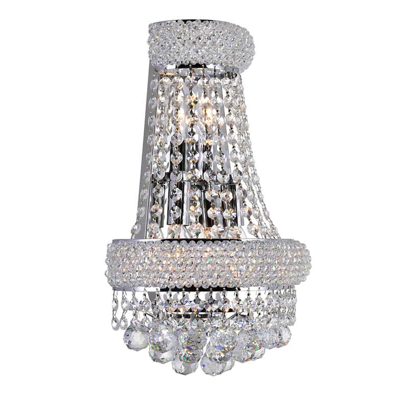 Image 2 Empire 17" High Chrome and Clear Crystal Wall Sconce more views