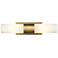 Empire 18.5" Wide 2 Light Brushed Brass Bath Light With White Shade