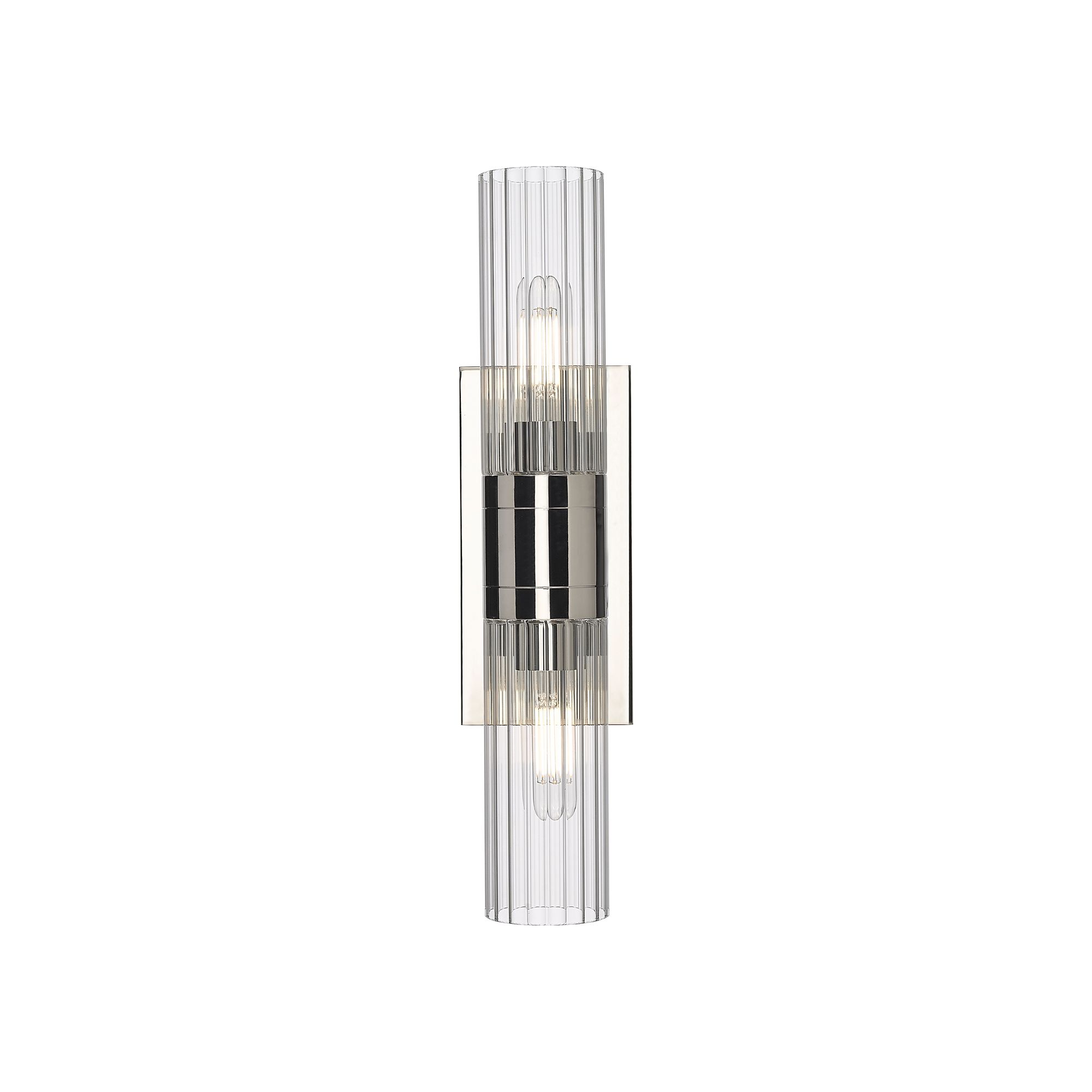 Image 2 Empire 18.5" Wide 2 Light Polished Nickel Bath Light With Clear Shade more views