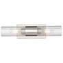 Empire 18.5" Wide 2 Light Satin Nickel Bath Light With Clear Shade