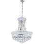 Empire 18" Wide Chrome and Crystal Chandelier