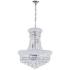 Empire 18" Wide Chrome and Crystal Chandelier