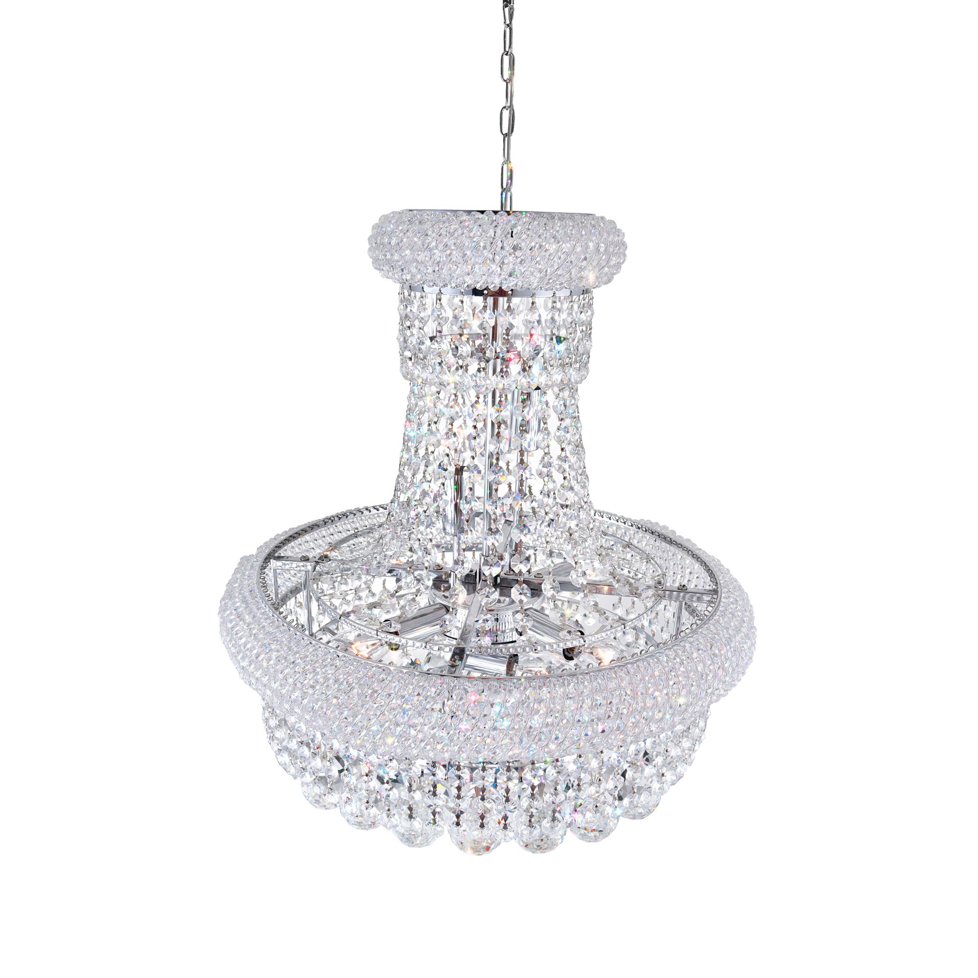 Thumbnail4 of Empire 18" Wide Chrome and Crystal Chandelier more views