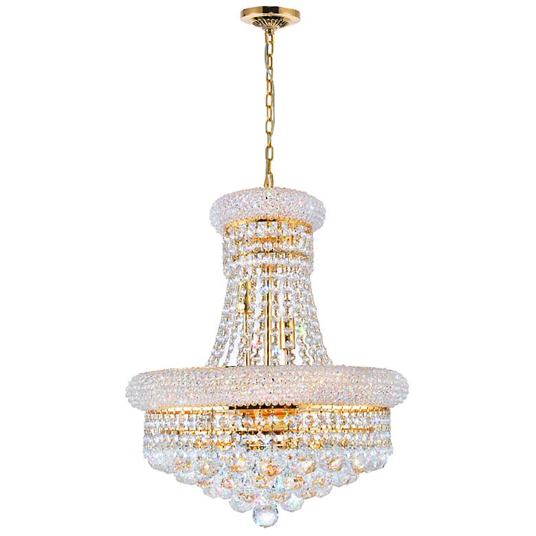 Image 1 Empire 18" Wide Gold and Clear Crystal 8-Light Chandelier