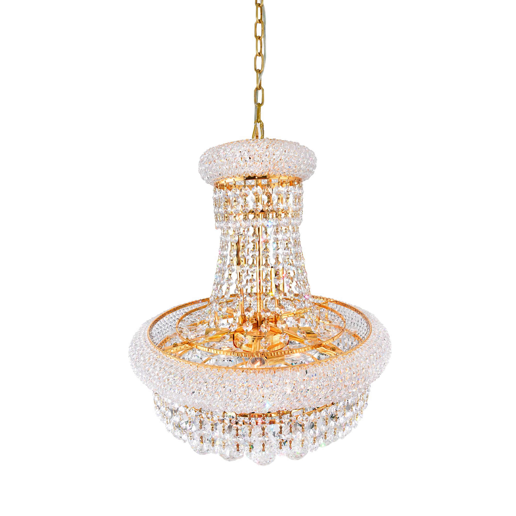 Image 4 Empire 18" Wide Gold and Clear Crystal 8-Light Chandelier more views