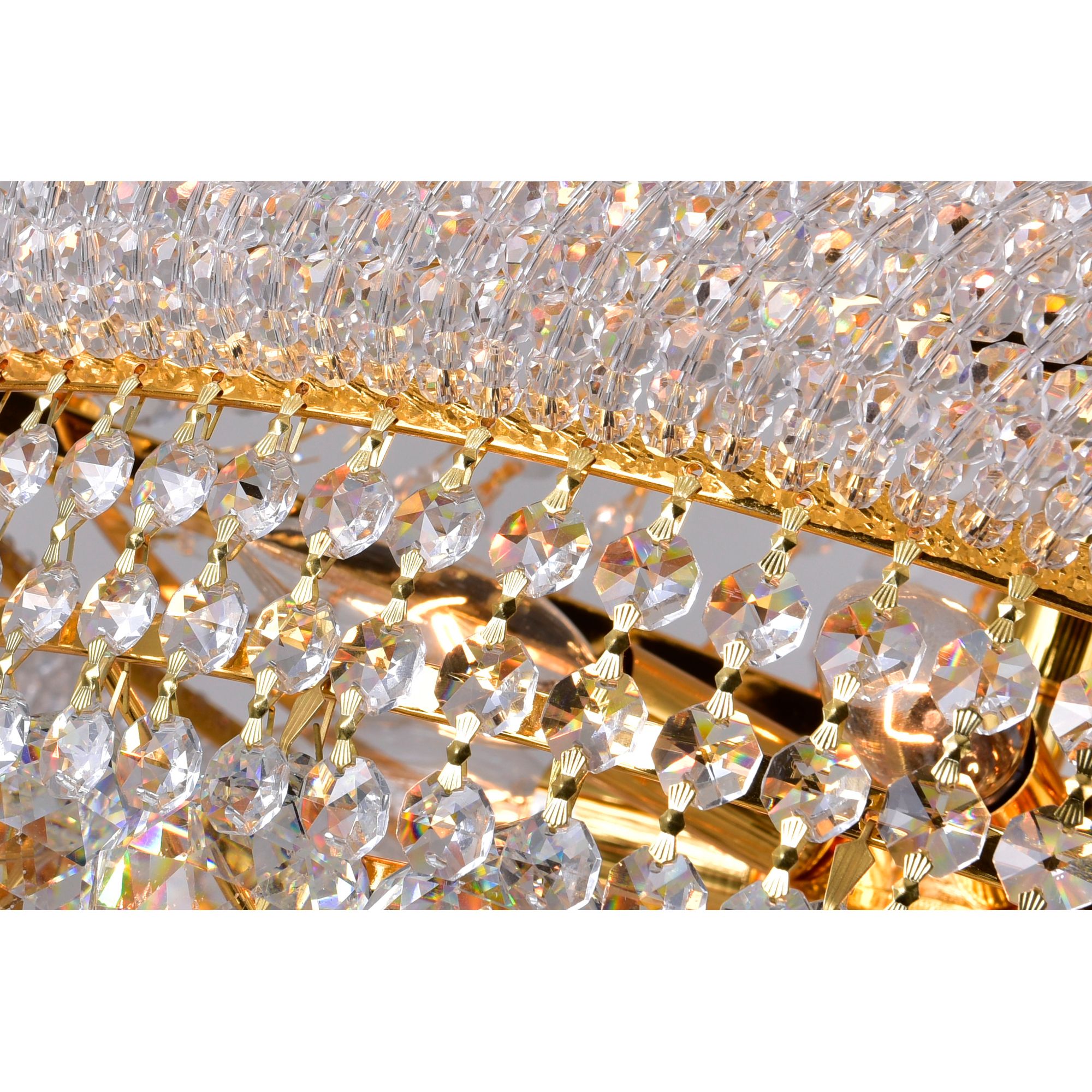 Thumbnail4 of Empire 18" Wide Gold and Crystal 17-Light Chandelier more views