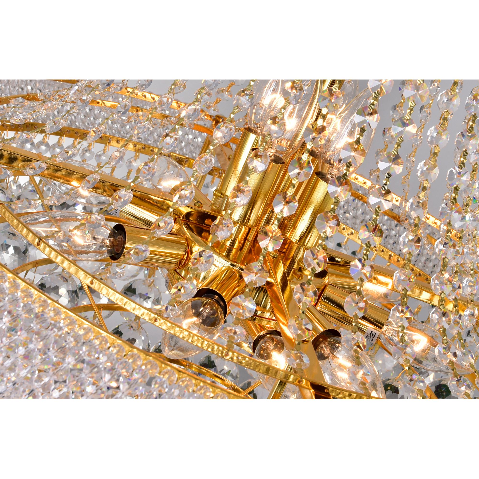 Empire 18" Wide Gold and Crystal 17-Light Chandelier