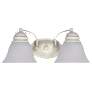 Empire; 2 Light; 15 in.; Vanity with Alabaster Glass Bell Shades