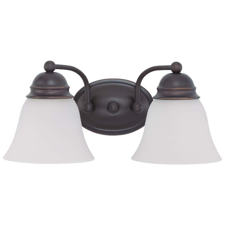 Image 1 Empire; 2 Light; 15 in.; Vanity with Frosted White Glass