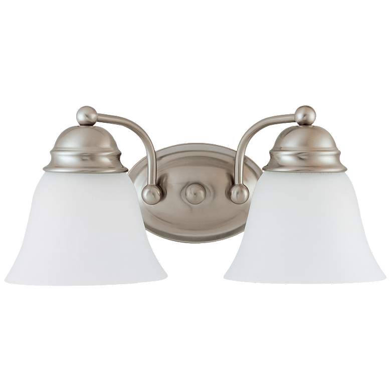 Image 1 Empire; 2 Light; 15 in.; Vanity with Frosted White Glass