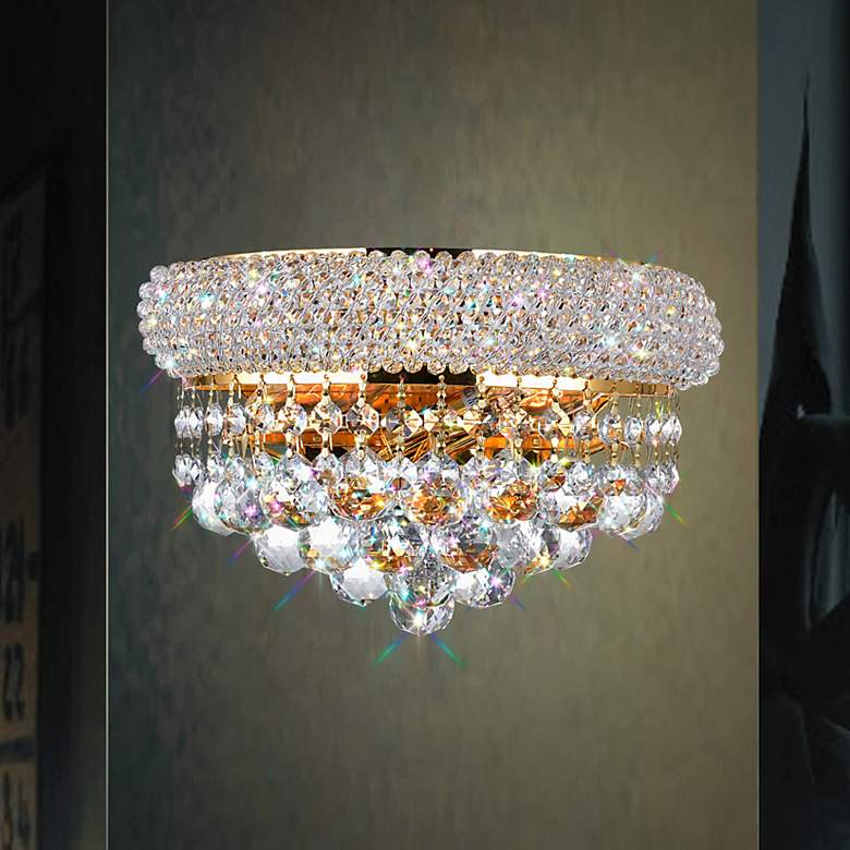 Image 1 Empire 2 Light Wall Sconce With Gold Finish