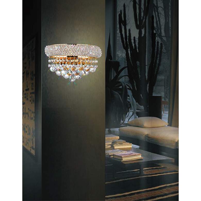 Image 6 Empire 2 Light Wall Sconce With Gold Finish more views