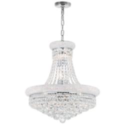 Empire 20" Wide Chrome and Crystal 14-Light Chandelier