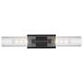 1_Empire 24.75" Wide 2 Light Matte Black Bath Light With Clear Shade
