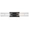 Empire 24.75" Wide 2 Light Matte Black Bath Light With Clear Shade