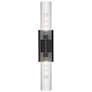 2_Empire 24.75" Wide 2 Light Matte Black Bath Light With Clear Shade more views
