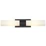 1_Empire 24.75" Wide 2 Light Matte Black Bath Light With White Shade