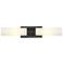 Empire 24.75" Wide 2 Light Matte Black Bath Light With White Shade