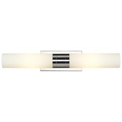 Empire 24.75" Wide 2 Light Polished Nickel Bath Light With White Shade