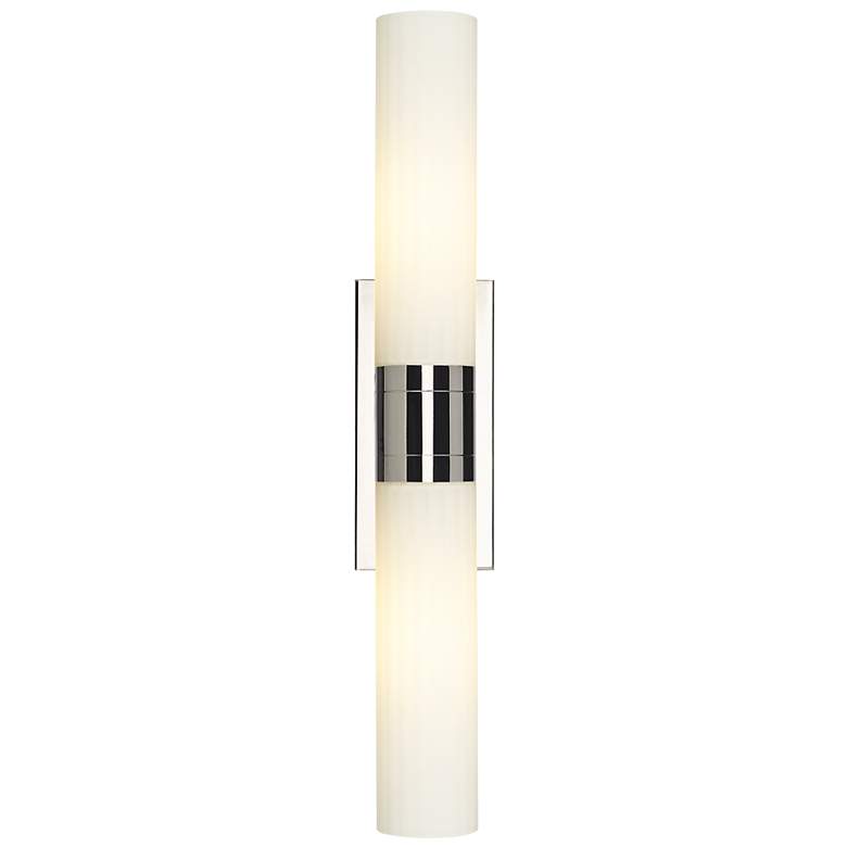 Image 2 Empire 24.75" Wide 2 Light Polished Nickel Bath Light With White Shade more views