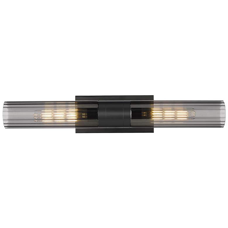 Image 1 Empire 24 3/4" Wide Matte Black 2-Light Vanity Bath Light
