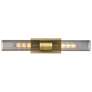 Empire 24"W Brushed Brass 2-Light Bath Light w/ Smoke Glass