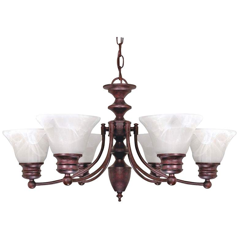 Image 1 Empire 26" Wide Old Bronze 6-Light Chandelier