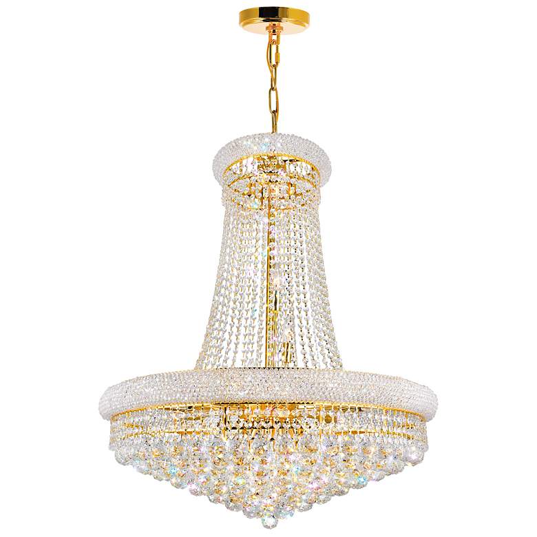 Image 1 Empire 28" Wide Gold and Clear Crystal Chandelier