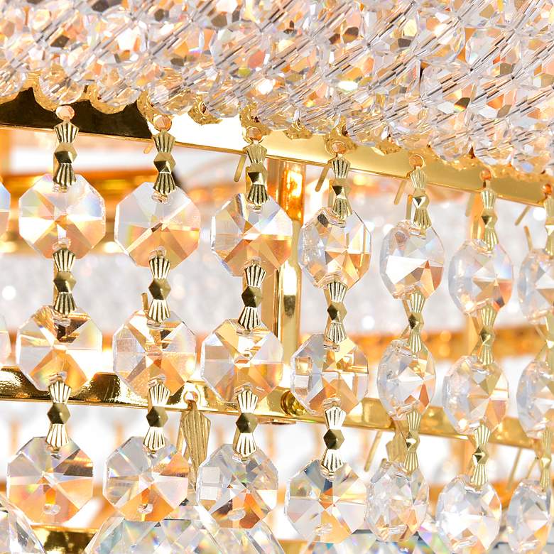 Image 4 Empire 28" Wide Gold and Clear Crystal Chandelier more views