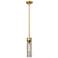 Empire 3.13" Wide Stem Hung Brushed Brass Pendant With Smoke Shade