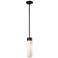 Empire 3.13" Wide Stem Hung Matte Black Pendant With White Shade