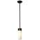 Empire 3.13" Wide Stem Hung Matte Black Pendant With White Shade