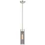 Empire 3.13" Wide Stem Hung Polished Nickel Pendant With Smoke Shade