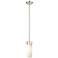 Empire 3.13" Wide Stem Hung Polished Nickel Pendant With White Shade