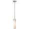 Empire 3.13" Wide Stem Hung Satin Nickel Pendant With White Shade