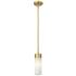 Empire 3 1/4" Wide Brushed Brass Mini Pendant w/ White Glass
