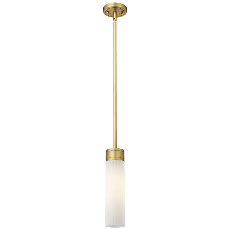 Image 1 Empire 3 1/4" Wide Brushed Brass Mini Pendant
