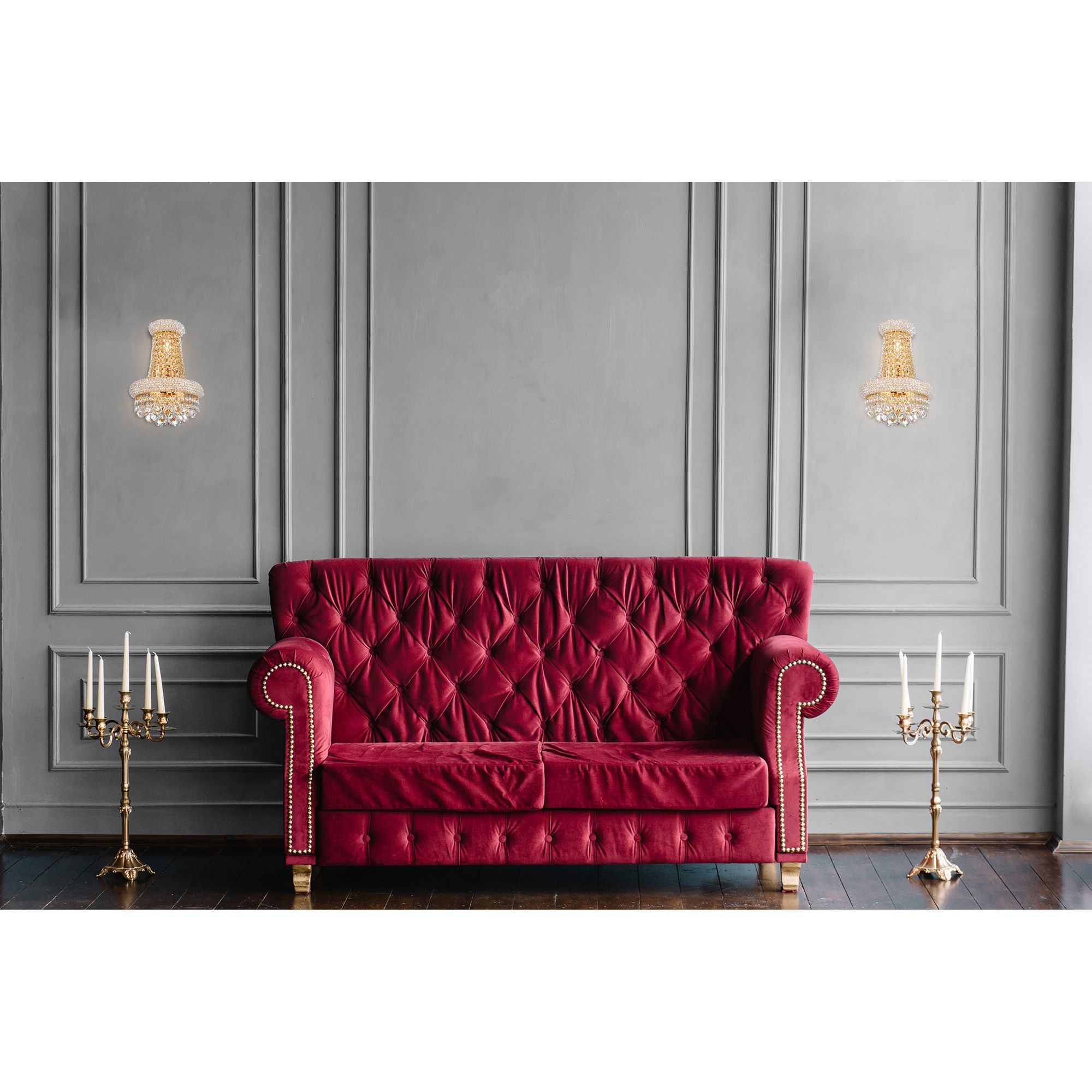 Image 5 Empire 3 Light 12in Gold Wall Sconce with Crystals more views