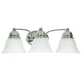 Image1 of Empire; 3 Light; 21 in.; Vanity with Alabaster Glass Bell Shades