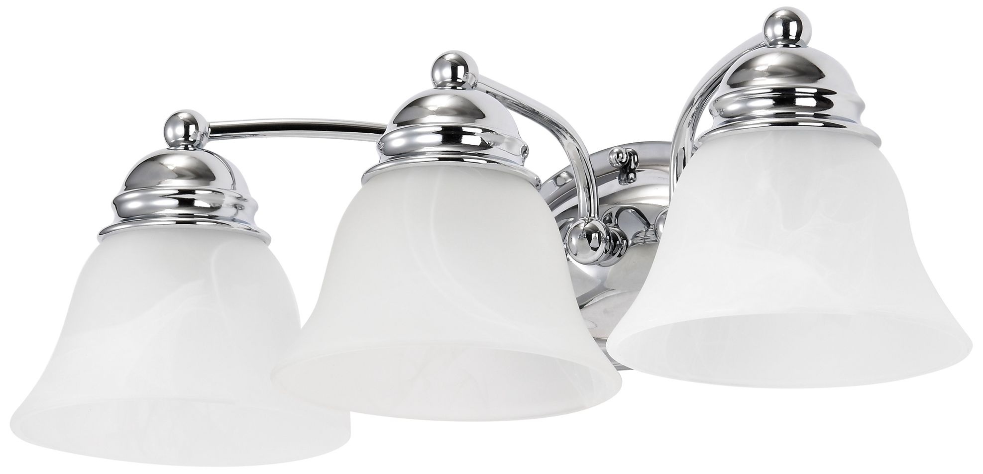 Thumbnail2 of Empire; 3 Light; 21 in.; Vanity with Alabaster Glass Bell Shades more views