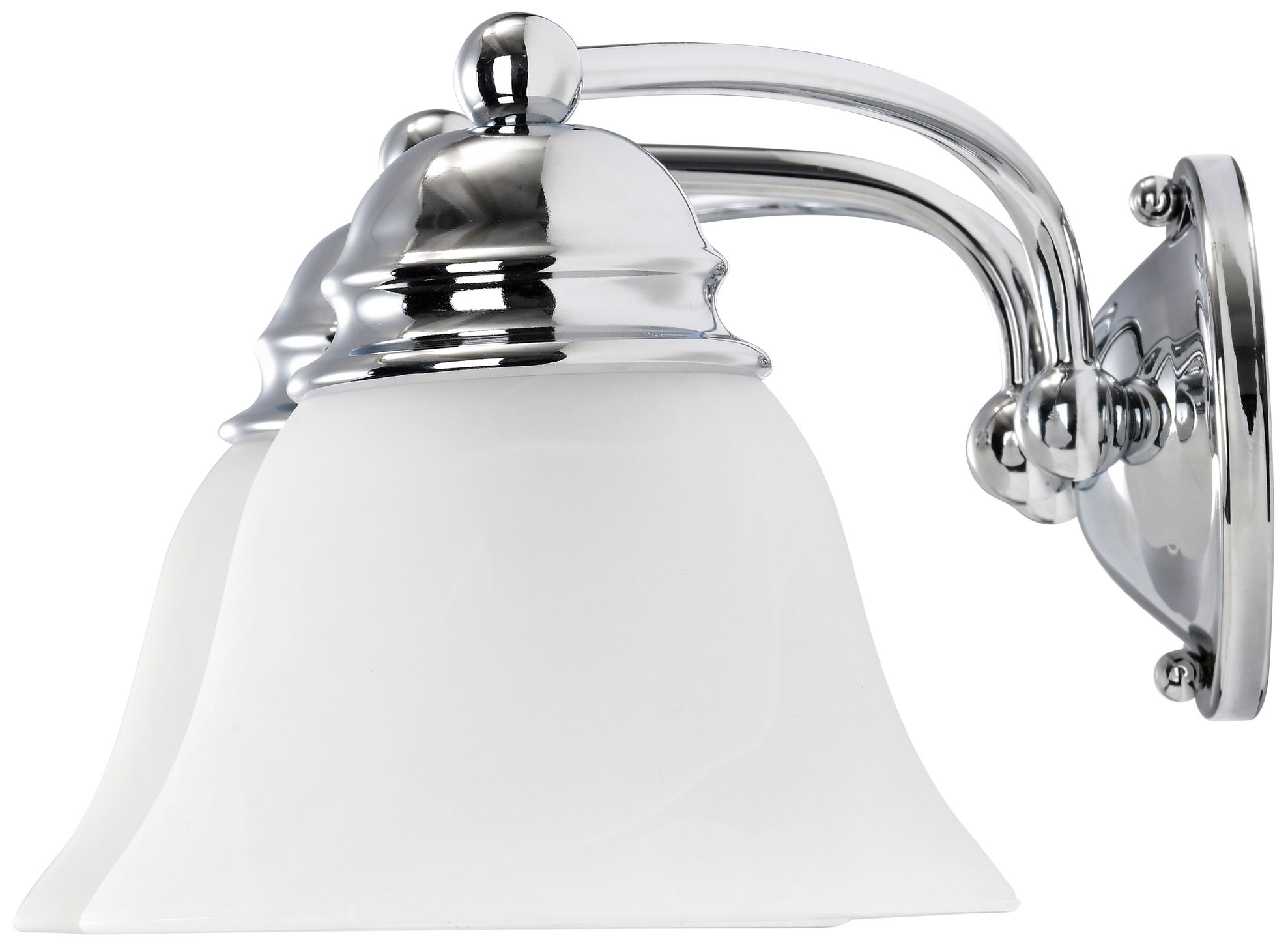 Empire; 3 Light; 21 in.; Vanity with Alabaster Glass Bell Shades