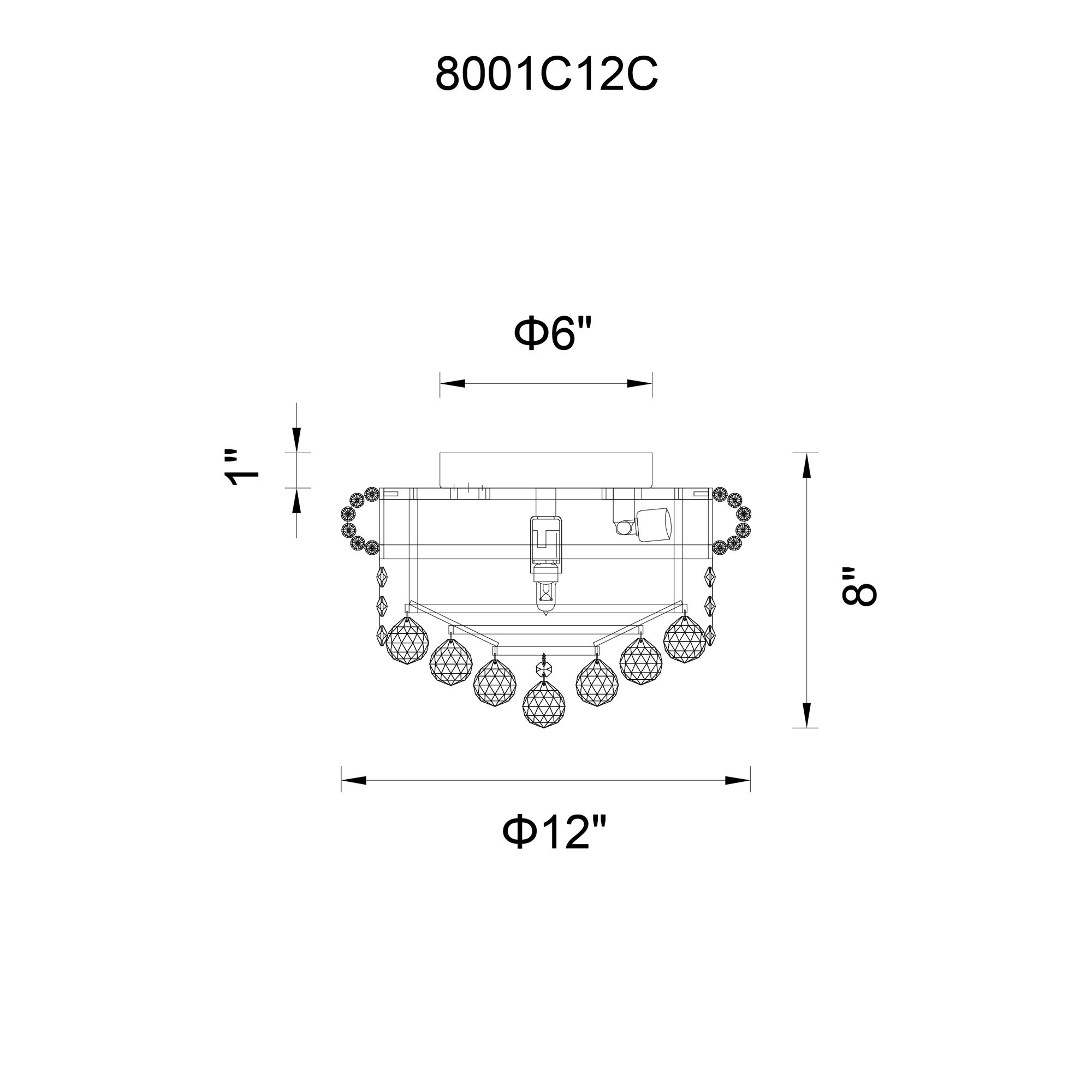 Image 5 Empire 3 Light Flush Mount With Chrome Finish more views