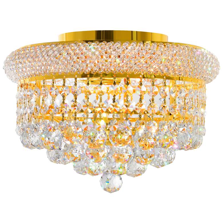 Image 1 Empire 3 Light Flush Mount With Gold Finish