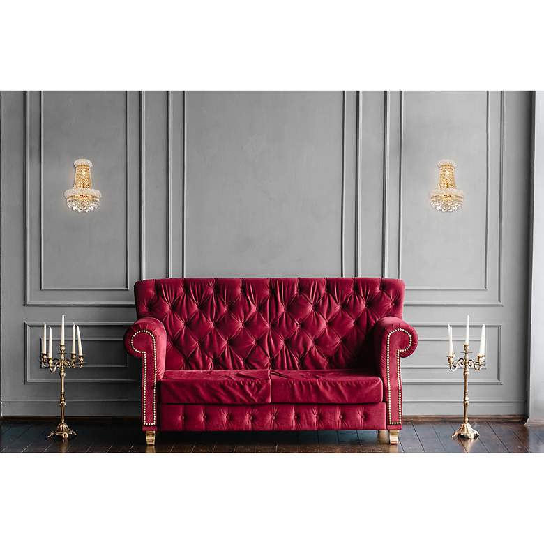 Image 6 Empire 3 Light Wall Sconce With Gold Finish more views