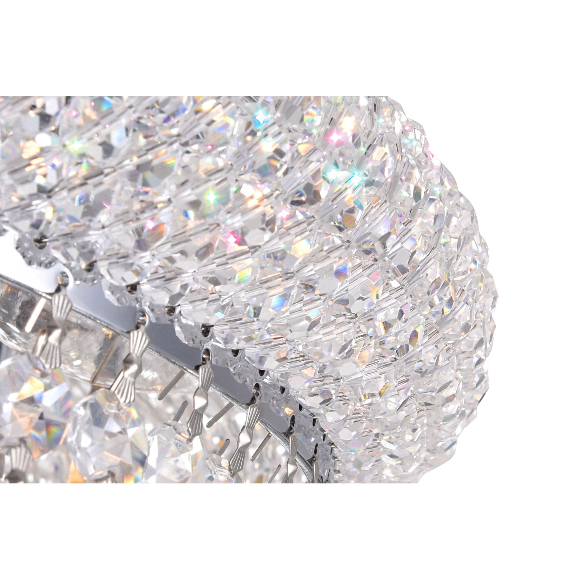 Image 4 Empire 4 Light 14in Chrome Flush Mount with Crystals more views