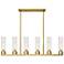 Empire 44 1/4"W Brushed Brass Linear Pendant w/ Clear Glass
