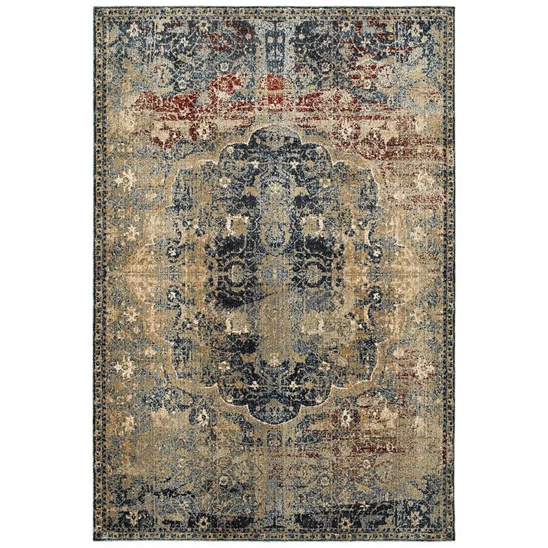 Image 1 Empire 4449H 5'3"x7'6" Gold and Blue Area Rug