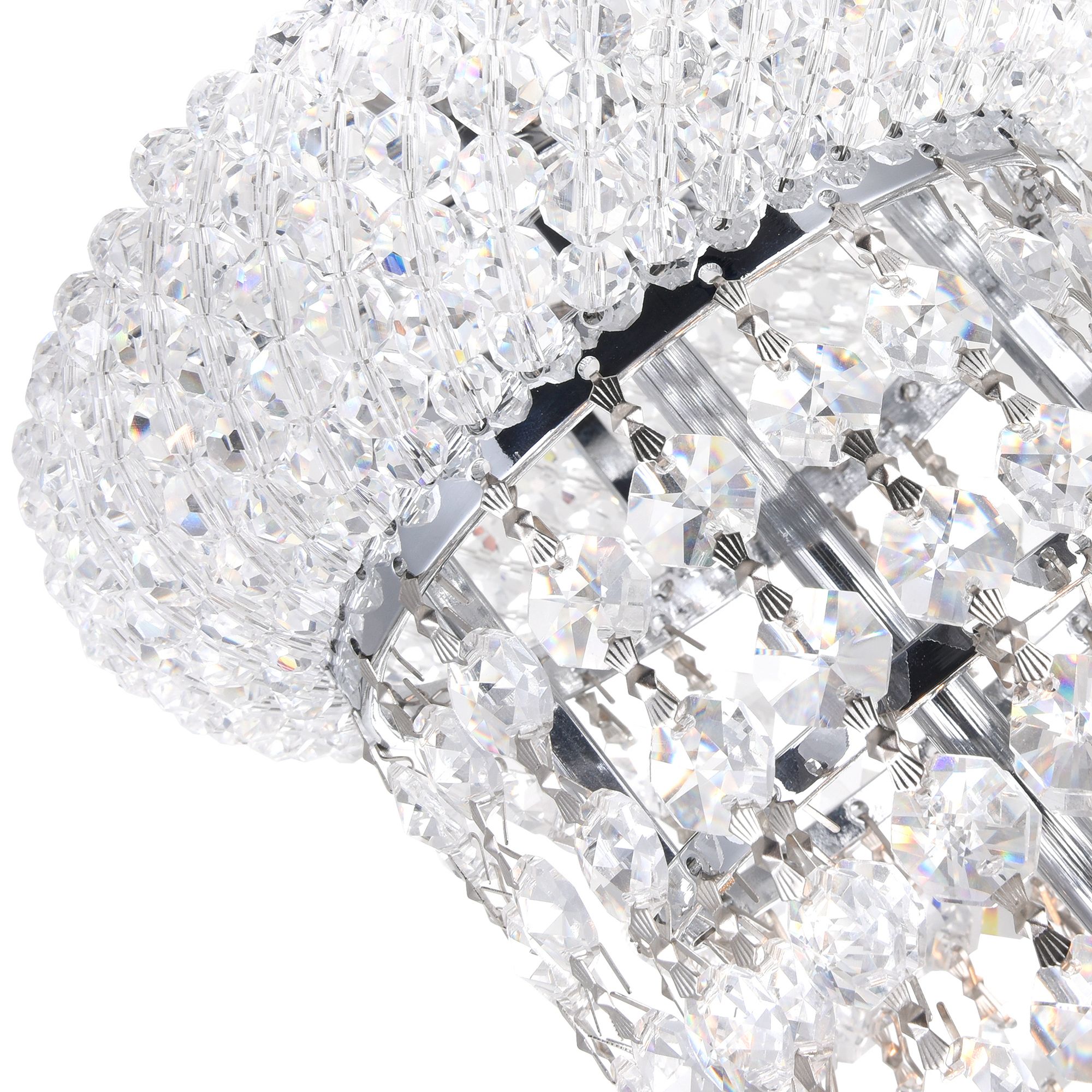 Image 3 Empire 6 Light 14in Chrome Table Lamp with Crystals more views