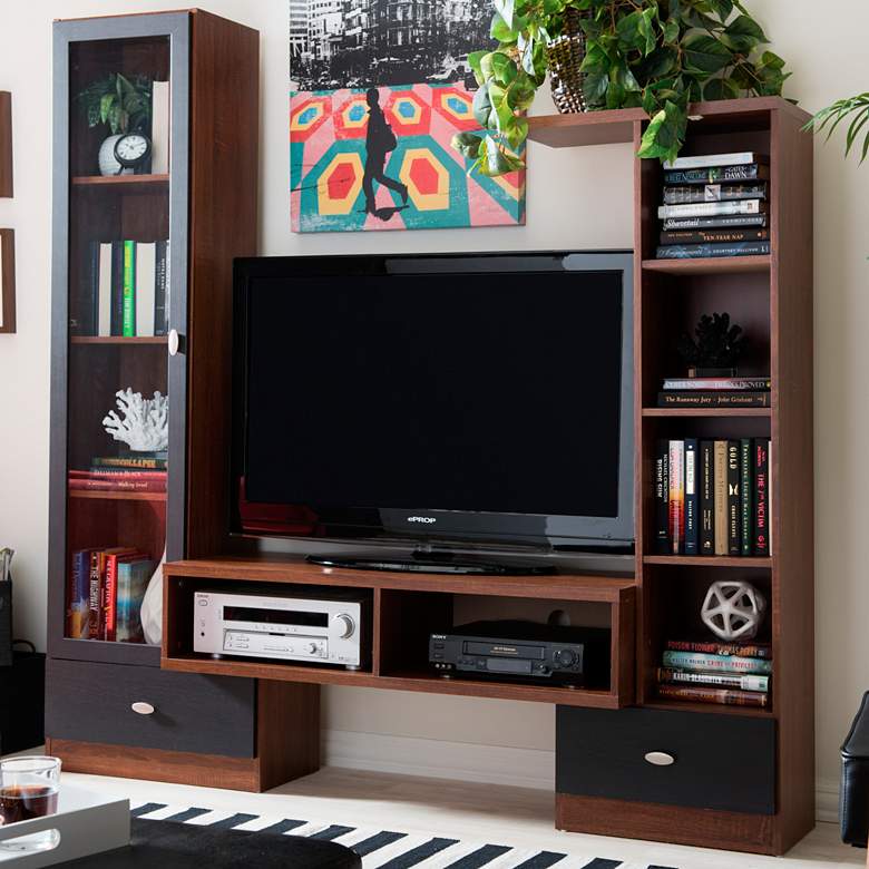 Image 1 Empire 70 3/4 inch Wide Espresso Finish Wood TV Media Unit